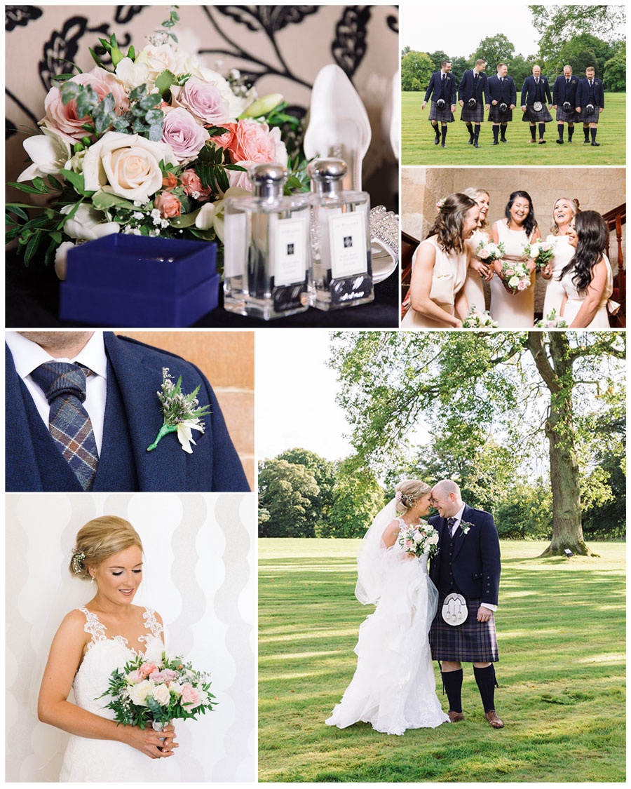 Full wedding day collage